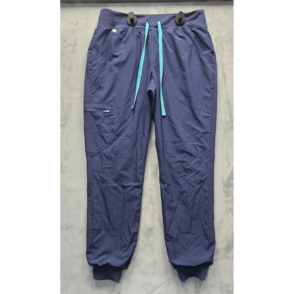FIGS Zamora Jogger Scrub‎ Pants Women's S Navy Drawstring Waist W23SW2005